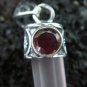 Silver Rose Quartz Crystal & Garnet Pendant SP-396-KT