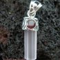 Silver Rose Quartz Crystal & Garnet Pendant SP-396-KT
