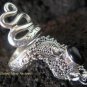925 Silver Black Onyx Snake Ring RI-268-NY