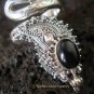 925 Silver Black Onyx Snake Ring RI-268-NY
