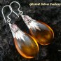 Silver Amber & Garnet Earrings SJ-196-KA