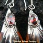 Silver Amber & Garnet Earrings SJ-196-KA