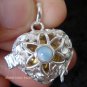 925 Silver Opalite Heart Harmony Ball Pendant HB-287-PS