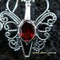 925 Silver Garnet Butterfly Earrings ER-436-IKP