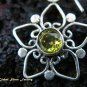 Sterling Silver Heart Peridot Earrings ER-432-IKP
