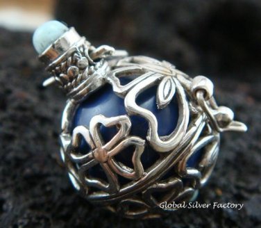 925 Silver Larimar Blue Harmony Ball 20mm HB-270-KT