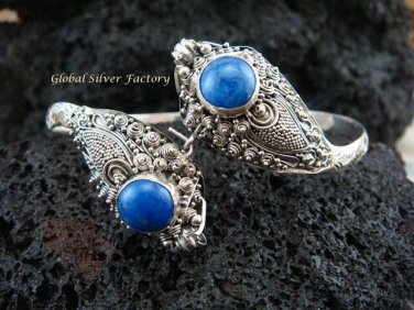 Silver Lapis Double Head Snake Bangle SBB-285-KT