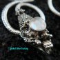 Silver & Rainbow Moonstone Snake Earrings ER-430-KT