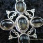 925 Silver & Citrine Christian Cross Pendant SP-400-NY