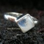 925 Silver & Square Rainbow Moonstone Ring RI-256-NY