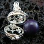 925 Silver Amethyst Black Harmony Ball 12mm HB-281-KT