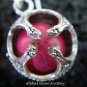 925 Silver Pink Chakra Chime Ball Earrings CBE-147-KT