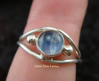 Silver & Rainbow Moonstone Ring RI-255-NY