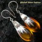 Silver Amber & Citrine Earrings SJ-193-KA