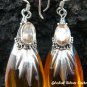 Silver Amber & Citrine Earrings SJ-193-KA