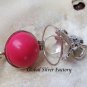 925 Silver Rose Quartz Harmony Ball Pendant 16mm HB-185-KT