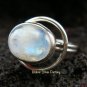 Silver & Rainbow Moonstone Ring RI-258-NY