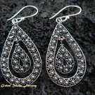 Sterling Silver Bali Ornate Design Earrings SE-138-KT