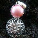 Floral Bali 925 Silver & Pink Pearl Pendant SP-382-KT