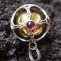 Sterling Silver Clover Garnet Chime Ball CH-175-KT