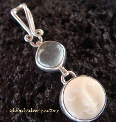 925 Silver Chalcedony Goddess Pendant GDP-779-NY