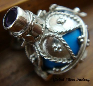925 Silver Amethyst & Blue Harmony Ball HB-257-KT