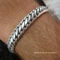 Sterling Silver Curb Design Men's Bracelet MJ-119-PS