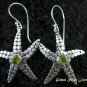 925 Silver & Peridot Star Fish Design Earrings ER-442-NY