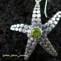 925 Silver & Peridot Star Fish Design Earrings ER-442-NY