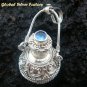 925 Silver Sapphire Essential Oil Bottle Pendant PP-314-KT