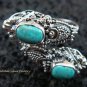 925 Silver Turquoise Double Head Snake Ring RI-272-KT