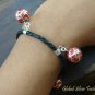 925 Silver Red Filigree Chime Ball Bracelet CH-280-KT