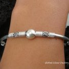 Silver Women's Balinese Bangle SBB-274-PS