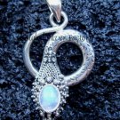 Sterling Silver Rainbow Moonstone Snake Pendant SP-189-NY