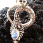 Sterling Silver Rainbow Moonstone Snake Pendant SP-189-NY