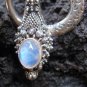 Sterling Silver Rainbow Moonstone Snake Pendant SP-189-NY