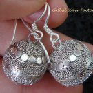 925 Silver Granulated Design Chime Ball Earrings CBE-142-KT