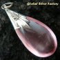 925 Silver Rose Quartz (syn) Pendant SJ-202-KT