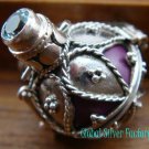 925 Silver Blue Topaz Purple Harmony Ball HB-256-KT
