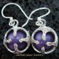 925 Silver Purple Chakra Chime Ball Earrings CBE-144-KT