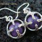 925 Silver Purple Chakra Chime Ball Earrings CBE-144-KT