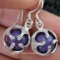 925 Silver Purple Chakra Chime Ball Earrings CBE-144-KT