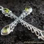 Sterling Silver Peridot Cross Pendant SP-391-PS