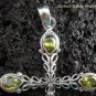 Sterling Silver Peridot Cross Pendant SP-391-PS