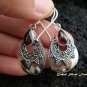 925 Silver & Garnet Traditional Earrings ER-442-NY