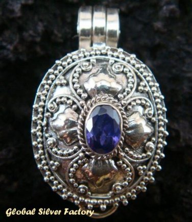 Sterling Silver Amethyst Locket Pendant LP-146-KA