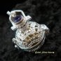 Silver Amethyst Harmony Ball Pendant 16mm HB-278-PS