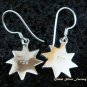 925 Silver & Garnet Sun Design Earrings ER-434-IKP