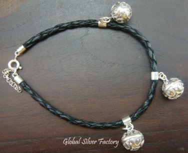 925 Silver Heart Chime Ball Bracelet CH-282-KT