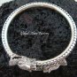Sterling Silver Double Head Dragon Bangle SBB-295-PS